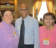 Dr. Bhalani (center) of Doctors' Goodwill Foundation with team members Barbara Carter and (far right) Sue Tindall