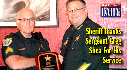 Please join me in congratulating Brevard County Sheriff's Office Sergeant Greg Shea who retired last week with 27 years of service to the citizens of Brevard County. (BCSO image) 