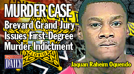 The Brevard County Grand Jury issued a first-degree premeditated murder indictment on Tuesday charging Jaquan Raheim Oquendo, 17, from Cocoa with the March 25 shooting death of Lavonte Ingram, 20, also of Cocoa. (BCSO image)