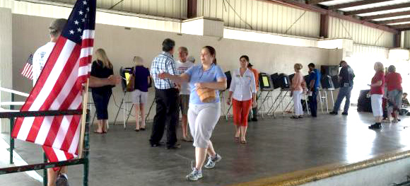 More than 230 voters cast their ballots during the 2014 Brevard Tea Party Fifth Anniversary Celebration steaw poll held last Saturday at the Wickham Event Pavilion. (BrevardTeaParty.com image)