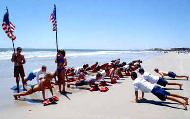 Thirty students continued beach lifeguard training as they prepare to patrol the coast as part of Brevard County Ocean Rescue. (BCFR image)