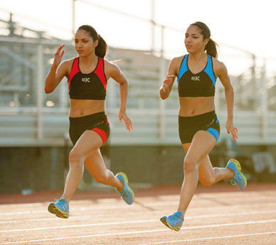 SCHOLAR ATHLETES: Both Daryth, left, and Gaby have over 4.0 grade point averages in the classroom, and have won three team titles as members of the Holy Trinity Tigers’ track and field program. (Image For SpaceCoastDaily.com)