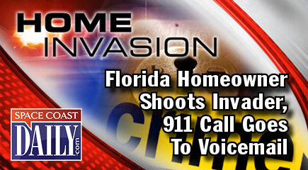 FOX 13 Tampa Bay reported that a Florida man shot one of four armed home invaders when 911 accidentally transferred him to voicemail. 