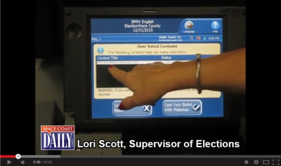 Brevard County Supervisor of Elections Lori Scott Demonstrates New Equipment - YouTube