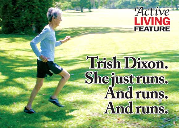 PATRICIA DIXON has been running a 5k race every week for the past two months, just to gain some extra speed. “Running races makes you run faster,” she said. “I can’t run as fast as I once did, but I don’t want to keep losing time.” (SpaceCoastDaily.com image)