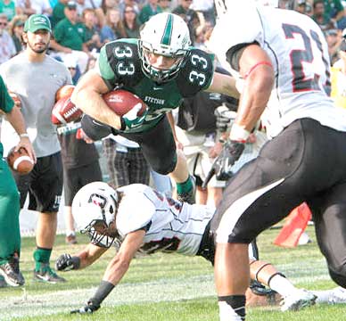 Mike Yonker, a a sophomore fullback for the Stetson Hatters has been named to the comprehensive preseason All-America team for the Football Championship Subdivision by USA College Football. (Stetson image)