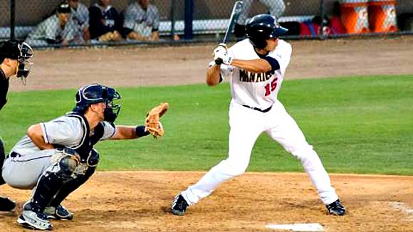 Brevard County center fielder Tyrone Taylor, seen here in a game from earlier this season, tied a season-high with five RBI and hit his sixth home run of the year in a 13-7 loss to the Palm Beach Cardinals on Friday night at Space Coast Stadium. (Kasey Femmel/EFSC)