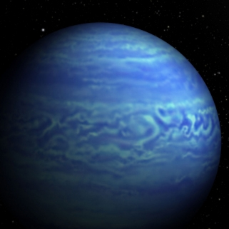 This artist's conception shows the object named WISE J085510.83-071442.5, the coldest known brown dwarf. Brown dwarfs are dim star-like bodies that lack the mass to burn nuclear fuel as stars do. (Penn State image)