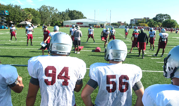 Fans are welcome to attend preseason camp next week at the Panther Field next to the Varsity Training Center. Football players will report to campus today to begin a weekend of meetings and concussion testing. Once Monday arrives, head coach Steve Englehart and the Panthers will have a week full of practice before classes begin on Monday, Aug. 18. (Florida Tech image)