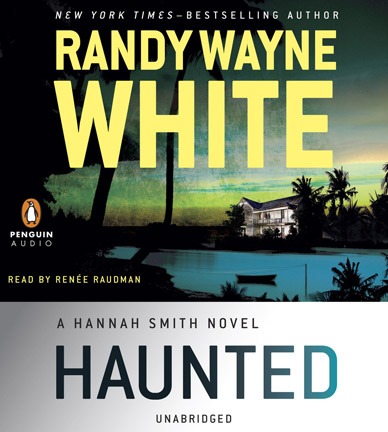 White then signed copies of “Haunted,” the third novel of his new series featuring Hannah Smith.