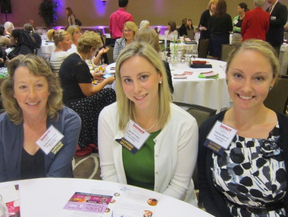 From left to right:  Florida Tech's Kathi Hennessy, Sarah Foley, and Tammy Murray