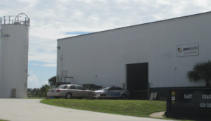 Rockledge police at LRM industries. Photo by Matt O'Hern.