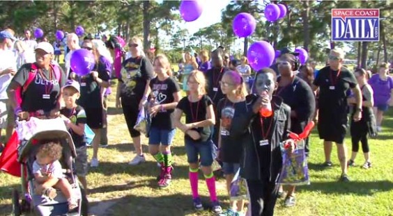 Hundreds of caring souls participated in the 2014 Brevard County Epilepsy Walk on Saturday at Wickham Park in Melbourne. (SpaceCoastDaily.com image)