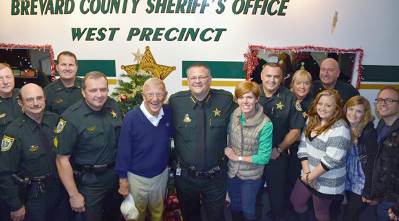 Coaching Legend Lou Holtz went on a “Ride Along” with members of the Brevard County Sheriff’s Office on Friday night so he could get a firsthand look at what our Deputies face every day during the course of their duties. (BCSO image)