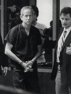 Palm Bay Police Chief Muldoon highlighted noteworthy events during his tenure with the agency including the April 23, 1987 mass shooting where two Palm Bay Police officers were killed along with four citizens. More than a dozen other citizens were also wounded that day by William Cruise, shown here at his trial. (Murderpedia.org image)