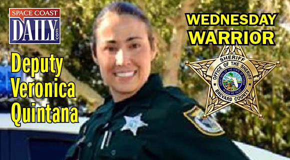 This week's Brevard County Sheriff's Office Wednesday Warrior is Deputy Veronica Quintana, who in addition to being a proud member of the Sheriff’s Office, is also a dedicated member of the United Stated Air Force Reserves at Patrick Air Force Base. (BCSO image)