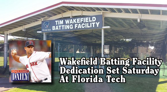 In honor of Florida Tech alum Tim Wakefield, Florida Tech will hold a ceremony to officially dedicate its new batting cage to the former major leaguer at the F.W. Olin Sports Complex this Saturday at 11 a.m. (Florida Tech image)