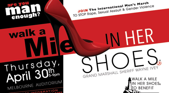 Serene Harbor is inviting you to stand up against domestic violence by joining the “Walk a Mile in Her Shoes” event at the Melbourne Auditorium on Thursday, April 30.