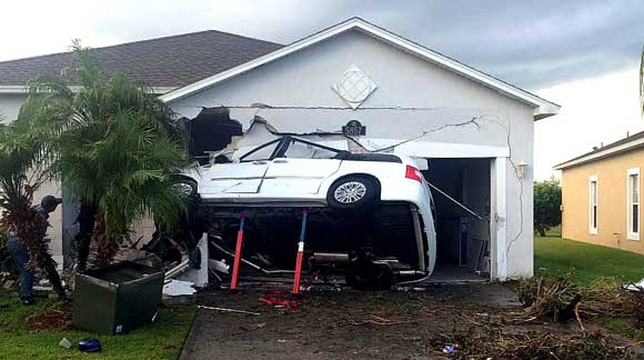 Brevard County Fire Rescue units responded to a vehicle vs. house incident on Sunday morning at about 5 a.m. in the 5800 Block of Indigo Crossing Drive in Viera. (BCFR image)