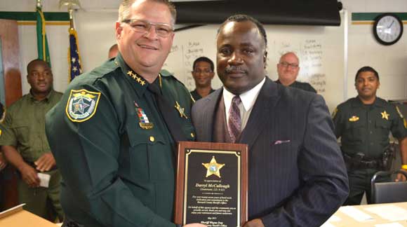 The Brevard County Sheriff's Office held a retirement ceremony last week for Corrections Lieutenant Darryl McCullough in honor of his 28 years of dedicated service. (BCSO image)