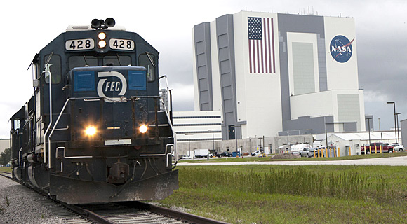 Following an outcry from the public and elected officials across the county, the Canaveral Port Authority voted earlier today to work with a private company specifically aimed at negotiating with the U.S. Air Force to run a controversial proposed rail system through federal property. (NASA image)