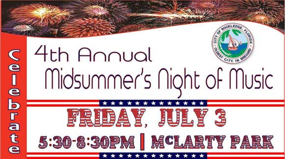 The City of Rockledge and the Rockledge Community Redevelopment Agency will host special events in commemoration of the Independence Day holiday.