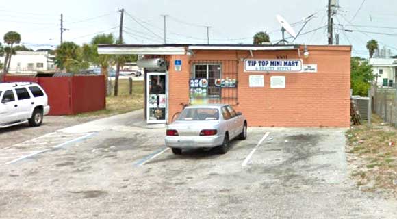 The Melbourne police is seeking a dark skinned black male approximately 6-feet tall and 180 pounds who entered the Tip-Top Mini Mart located at 3003 Monroe Street at about 11 p.m. on Tuesday night. (Google image)