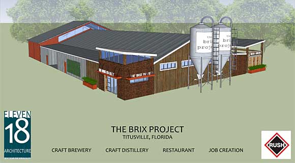 Nearly a year since launching Titusville’s first craft brewery, the founding partners behind Playalinda Brewing Co. have announced plans to build an offsite production brewery and distillery, both co-branded as The Brix Project. (Brixproject.com image)