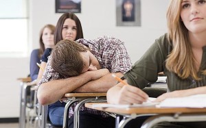 asleep in class