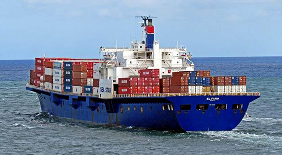 The Coast Guard will suspend the search for possible survivors from the cargo ship El Faro at sunset Wednesday, which is believed to have sunk during Hurricane Joaquin. (MarineTraffic.com image)