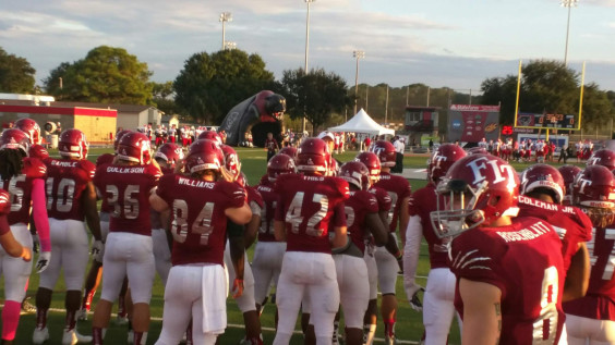 Florida Tech going through pre game warm ups. (SpaceCoastDaily Image)