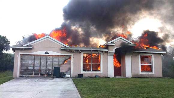 The Division of State Fire Marshal's Office is investigating a residential structure fire that occurred Thursday at 540 Fondulac Street S.W. (City of Palm Bay image)