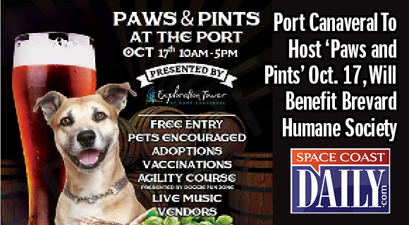 The Canaveral Port Authority is hosting its first annual "Paws and Pints at the Port" event on October 17 from 10 a.m. - 5 p.m.