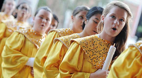 The Heritage High chorus was recently selected by Walt Disney World Resort to be an Honor Choir for the 2015 candlelight processional and massed choir program. (Disney image)