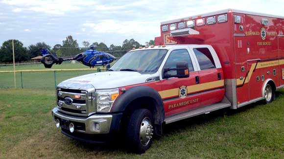 Brevard County Fire Rescue responded to a motorcycle crash in which one person was injured in the 2000 block of Hall Road at about 4 p.m. on Sunday. (BCFR image)