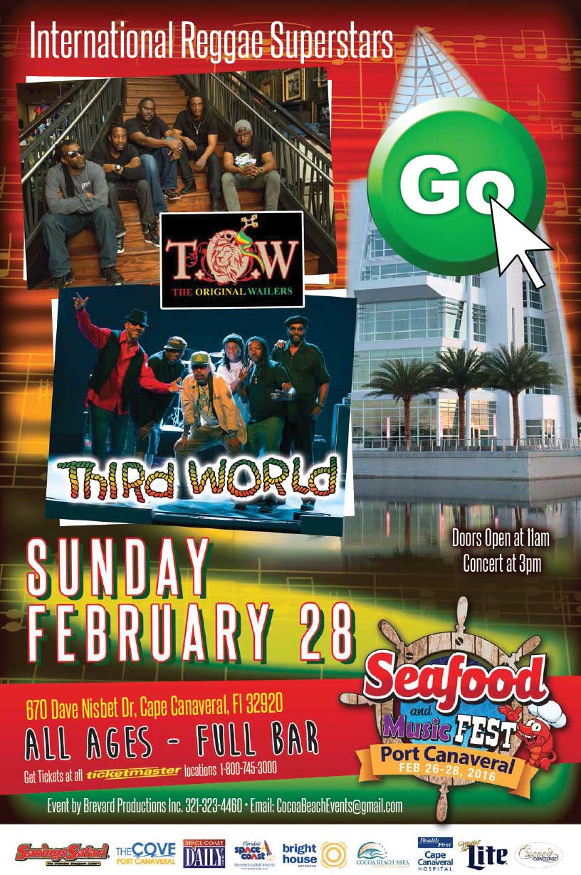 Reggae legends, The Original Wailers and Third World will be among the chart-topping music artists that will appear during the Port Canaveral Seafood & Music Festival set for Feb. 26-28.