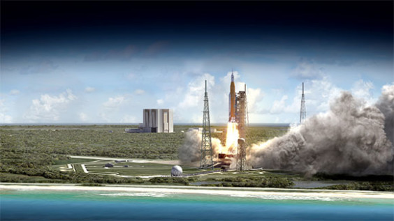 NASA is hard at work building the Orion spacecraft, Space Launch System (SLS) rocket and the ground systems needed to send astronauts into deep space. (NASA.gov image)