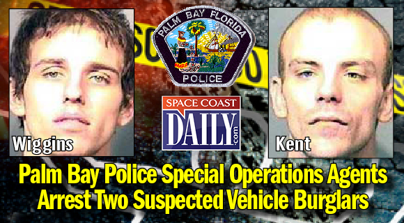 The Palm Bay Police Department arrested two suspected vehicle burglars on Thursday during a planned burglary detail in the South District of Palm Bay by the Special Operations Division. (Palm Bay police image)