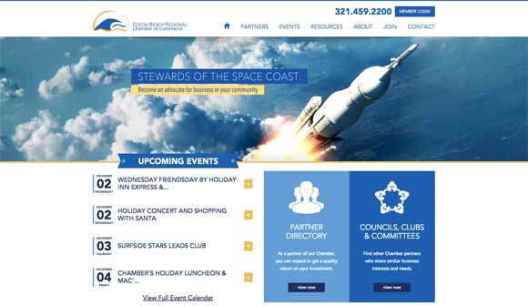 The Cocoa Beach Regional Chamber of Commerce announced on Tuesday the launch of its newly redesigned website, CocoaBeachChamber.com