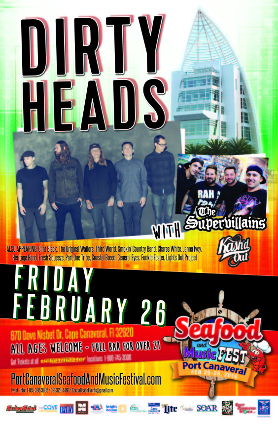 Dirty Heads at The Port Canaveral SEAFOOD and Music Festival FINAL Poster-2