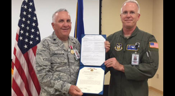 Dr. Dennis Connaughton, a dentist and professor of Dental Hygiene who has taught at the college for 24 years, has received the Meritorious Service Medal for leadership and the Military Outstanding Volunteer Service Medal. (Eastern Florida image)