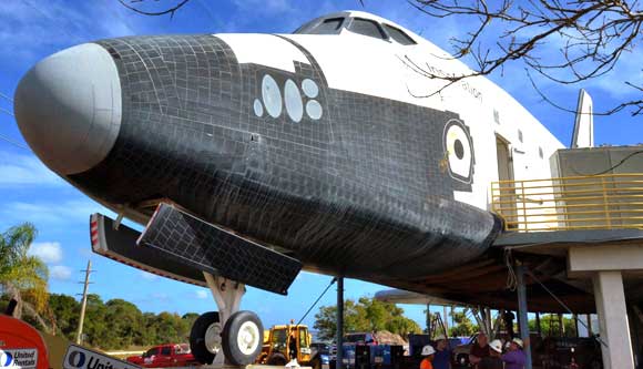 Download Astronaut Hall of Fame Mock Shuttle Being Transformed Into ...