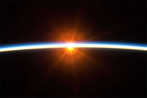 A sunrise seen from the International Space Station, captured by NASA astronaut Scott Kelly. (NASA.gov image)