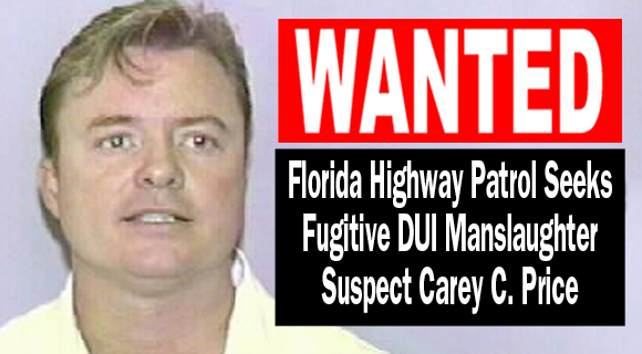 The Florida Highway Patrol is seeking information on wanted Orange County fugitive Carey C. Price, who has an active bench warrant for failure to appear in a DUI Manslaughter case. (FHP image)