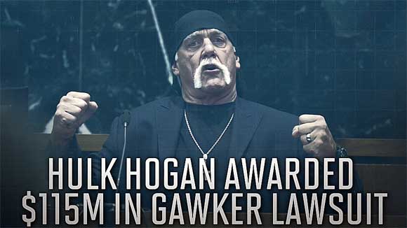 Former Cocoa Beach resident and professional wrestler Hulk Hogan, whose real name is Terry Bollea, has been awarded $115 million in his invasion of privacy lawsuit against Gawker. (SI.com video image)