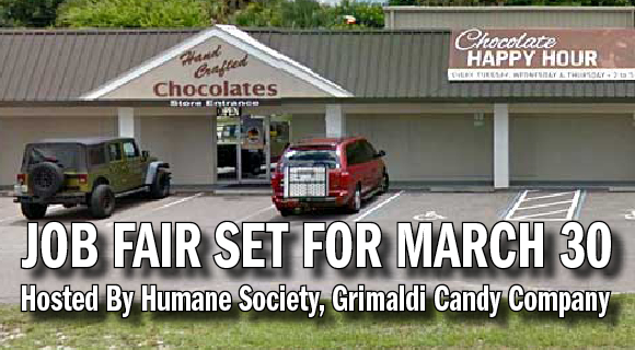 The Brevard Humane Society and Grimaldi Candy Company will be host a Job Fair on Wednesday, March 30, from 11 a.m. to 3 p.m. at Grimaldi’s, located at 3006 U.S. Highway 1 in Rockledge. (Google image)