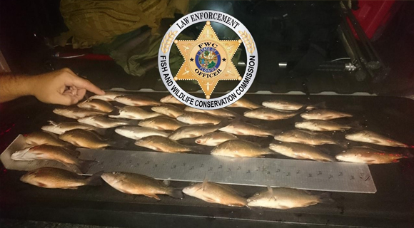 Fish congregate there and so do anglers, for the deep pool or flowing water habitat and for the shade. Two FWC officers discovered something shady under a bridge too. Officers Robert Berg and Alex Martinez conducted a fisheries inspection of a man fishing under a bridge. (MyFWC image)