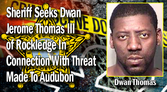 The Brevard County Sheriff's Office is seeking 30-year-old Dwan Jerome Thomas III of Rockledge in connection with the Thursday morning threat made to Audubon Elementary School, located at 1201 N. Banana River Drive in Merritt Island, Florida.