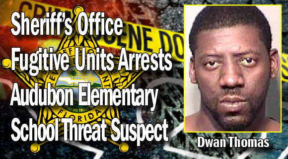 The Brevard County Sheriff's Office Fugitive Unit located and arrested 30-year-old Dwan Jerome Thomas III of Rockledge at a residence in Port St. John at 7:30 on Thursday night. (BCSO image)