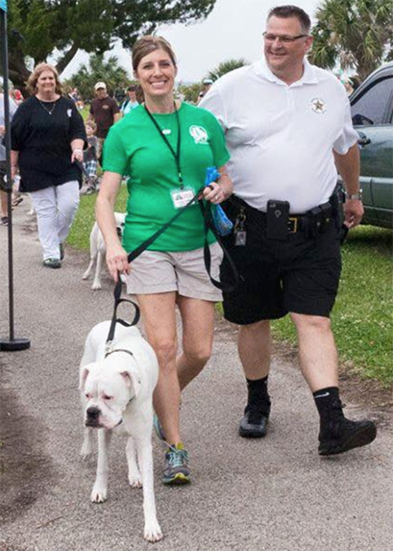 Sheriff Wayne Ivey had the honor of serving as the Grand Marshal for the annual SPCA Happy Tails Dog Stroll-A-Thon event at Sand Point Park in Titusville. (BCSO image)